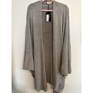 Chaser Women's  Gray Love Knit Deconstructed Cardigan Sz M/L